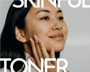 Female model posed to be apply cream on her face