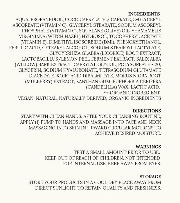 Skinful C-Illuminate Ingredients 